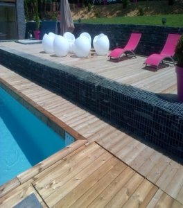 Gabions ardoise aménagement paysager